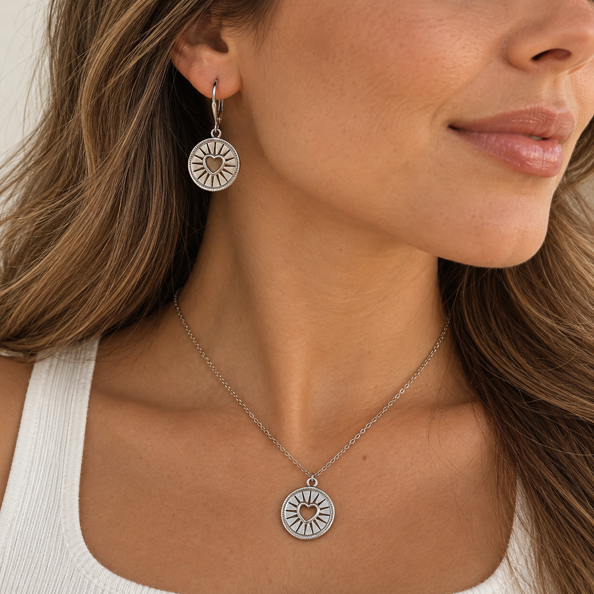 Open Heart Medallion Charm – 18mm