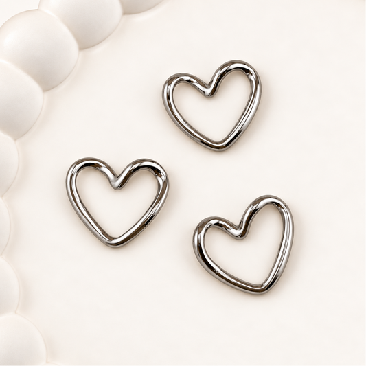 Heart Linking Ring & Charm – 18x15mm