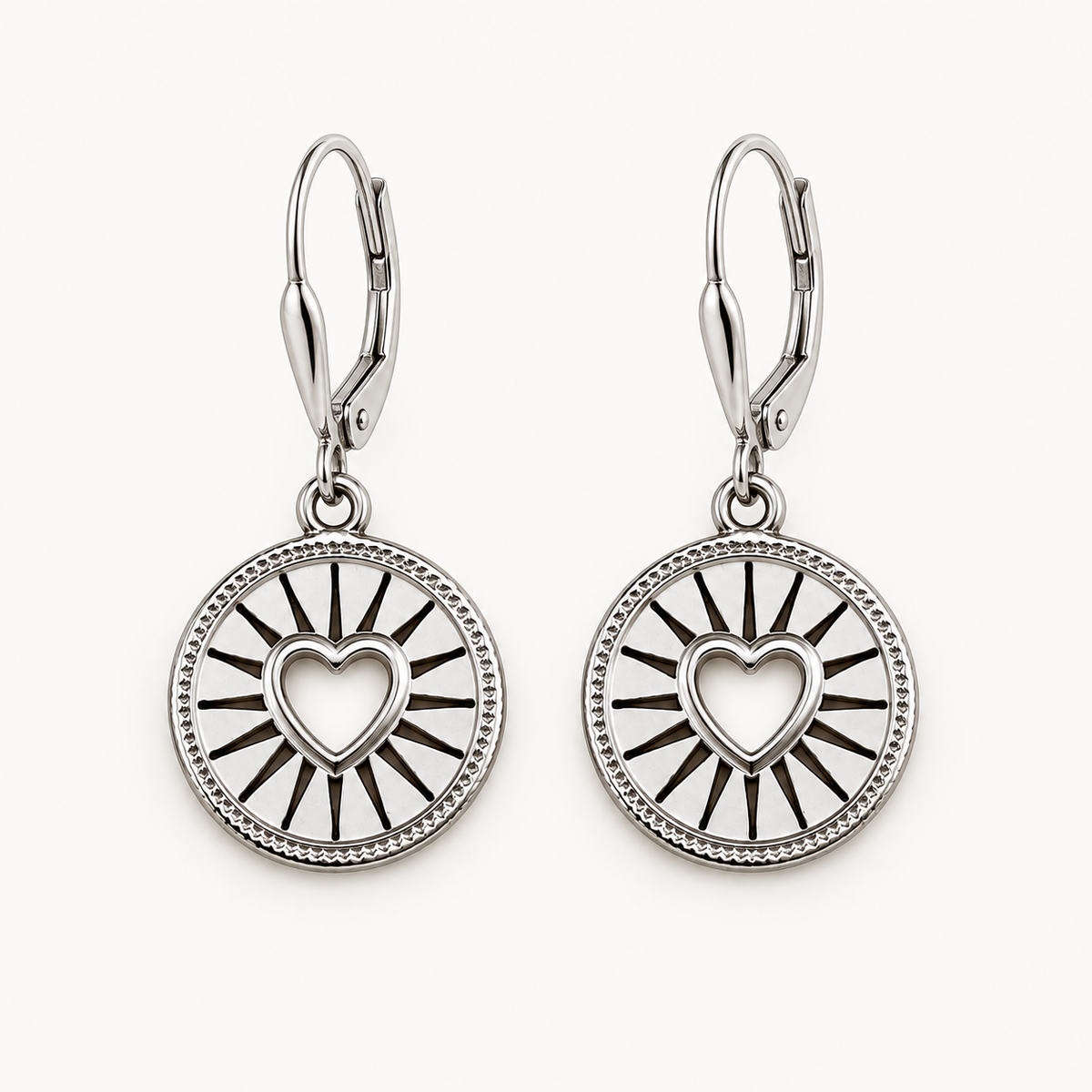 Open Heart Medallion Charm – 18mm