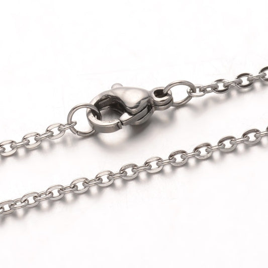Minimal Cable Chain Necklace – 19.7"