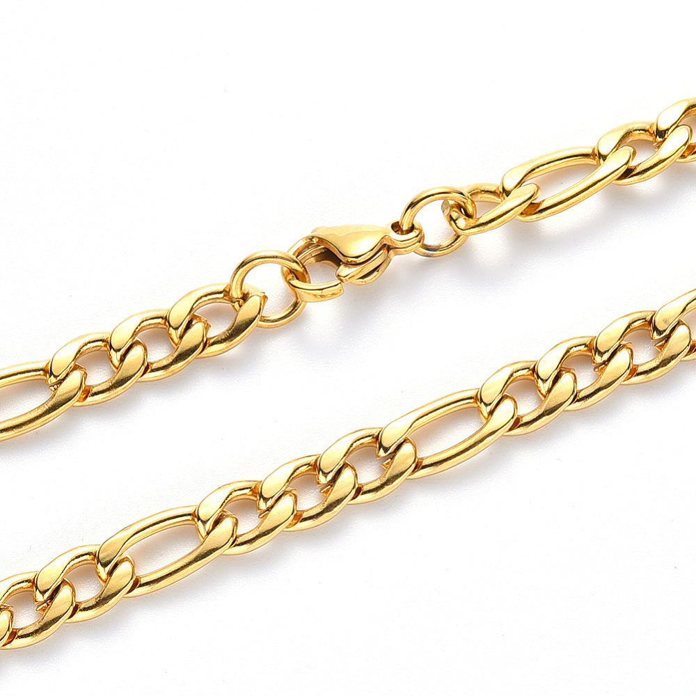 18K Gold Figaro Chain Necklace – 20"