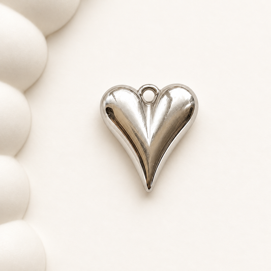 Elongated Heart Charm – 13.5mm