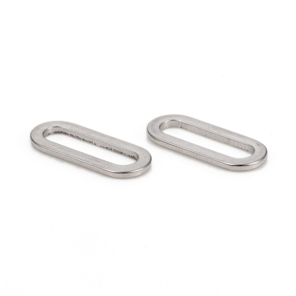 16mm Stainless Steel Oval Linking Rings – Non-Tarnish Connector Links (Pack of 5)