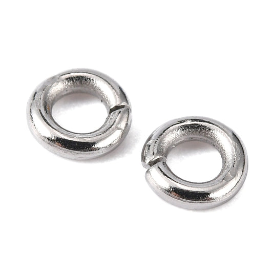 4mm • 18 Gauge - Round Open Jump Rings (Pack of 50) | FB-JR006