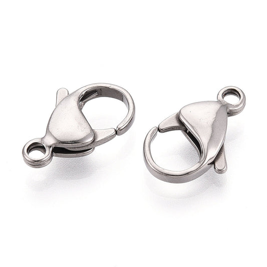 17mm Stainless Steel Lobster Claw Clasps – Large Jewelry Closures