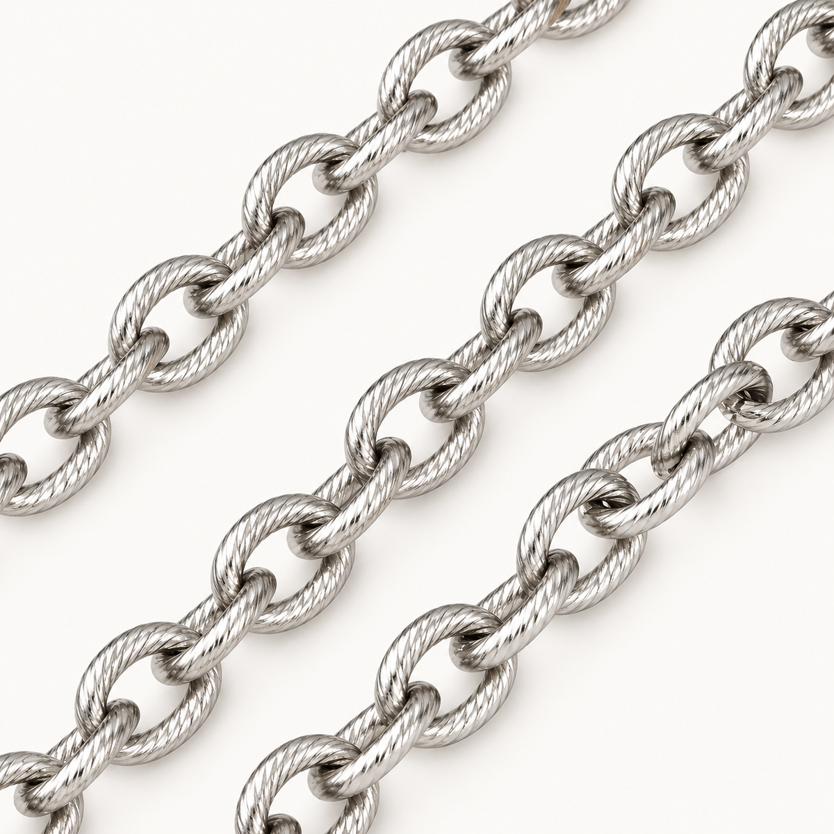 Chunky Heavy Duty Textured Chain – 10.5x7.5mm
