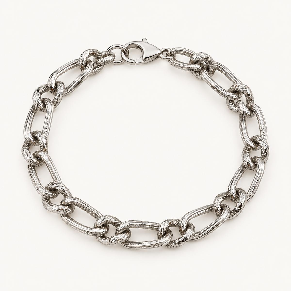 Twisted Textured Curb Chain – 10x8mm & 14.5x8mm Alternating Links