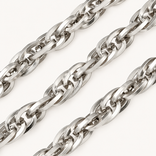 Rope Chain – 4mm, 6.5mm & 7mm (By the Foot)